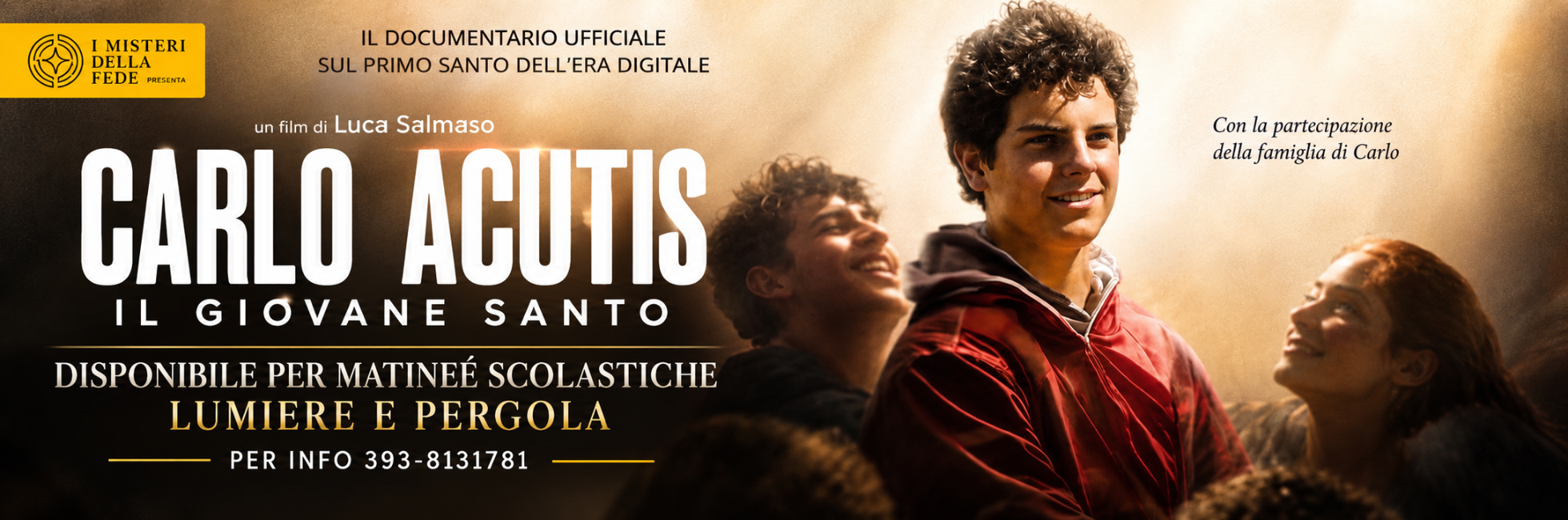 CARLO ACUTIS  IL GIOVANE SANTO – MATINEE SCOLASTICHE
